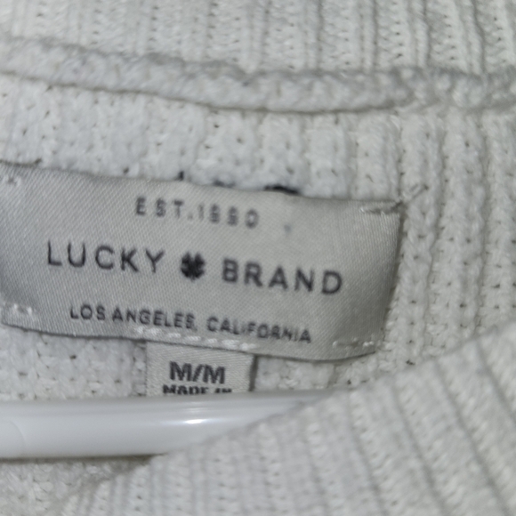 Lucky Brand embroidered heart long sleeve sweater - Picture 3 of 3